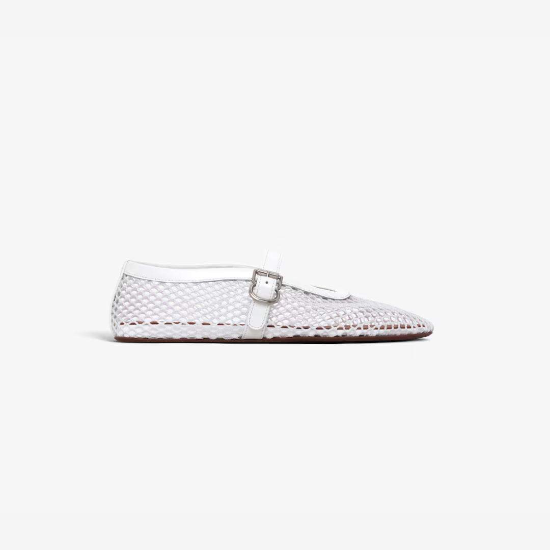 White AF Ballet Flats