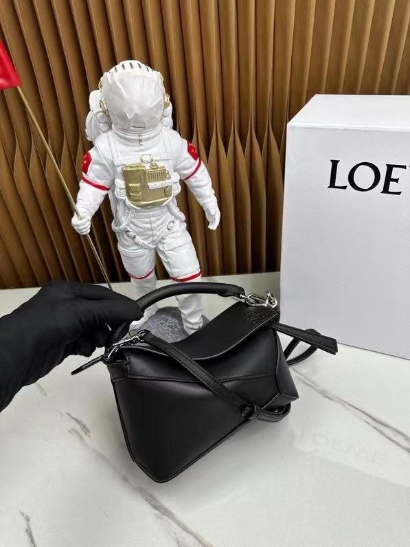 Black LP Mini Leather Shoulder Bag