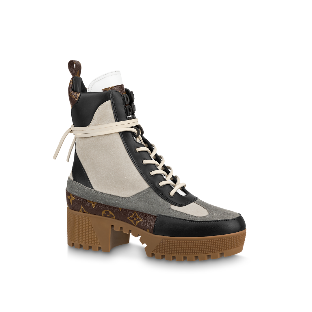 Dark gray / light gray LL platform desert boot