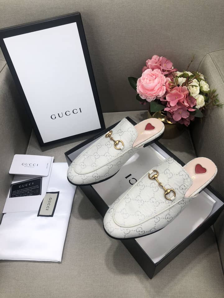 White lame GP slipper