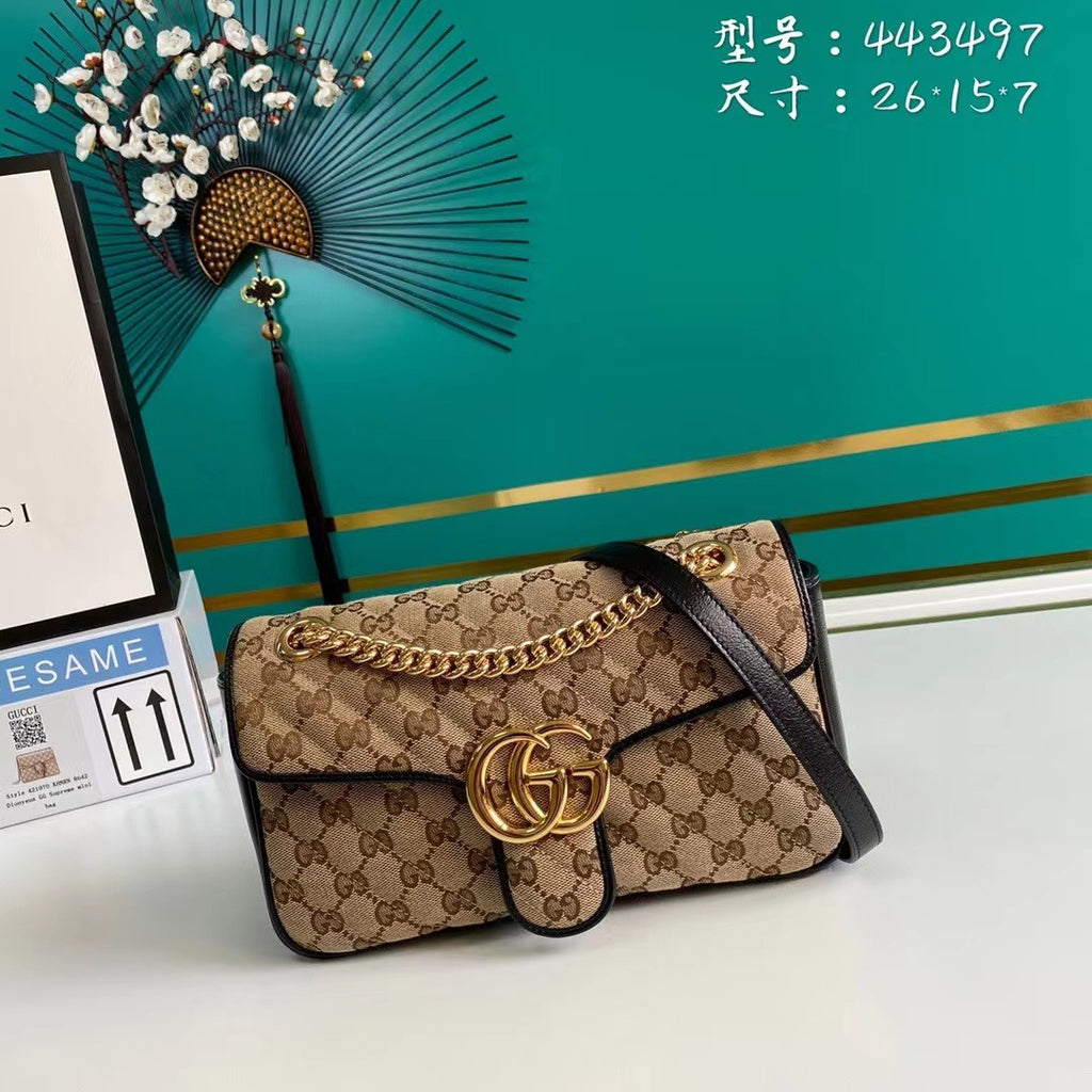 Beige & Black GM small shoulder bag