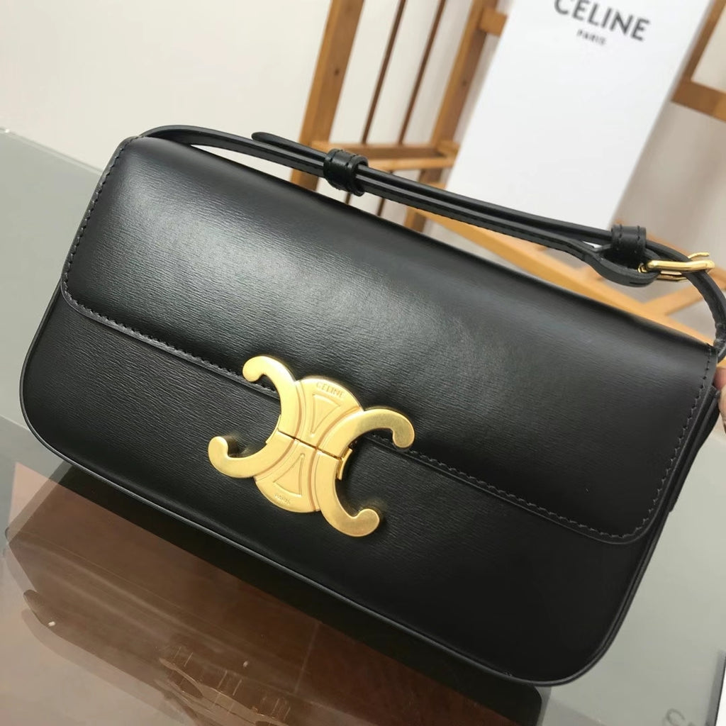 Black triomphe shoulder bag