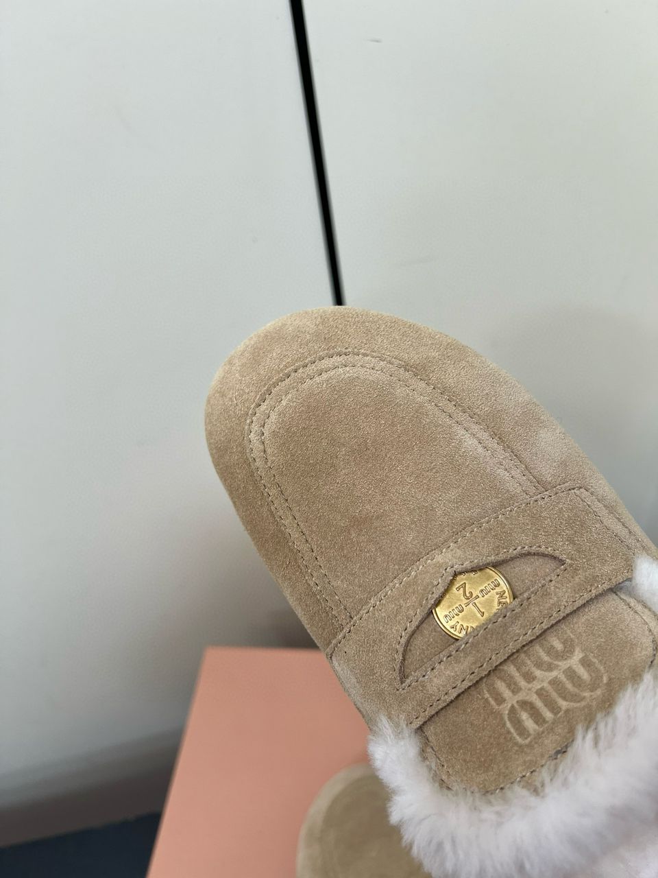 Ecru Suede Mules