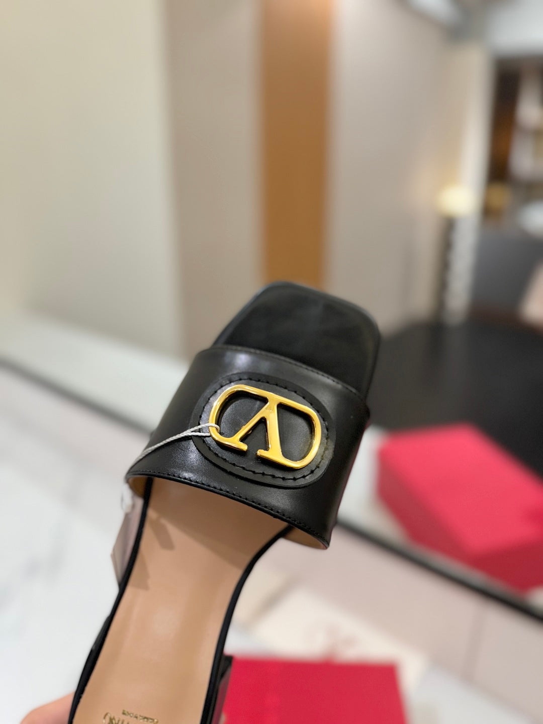 Black Slide Sandal 20mm