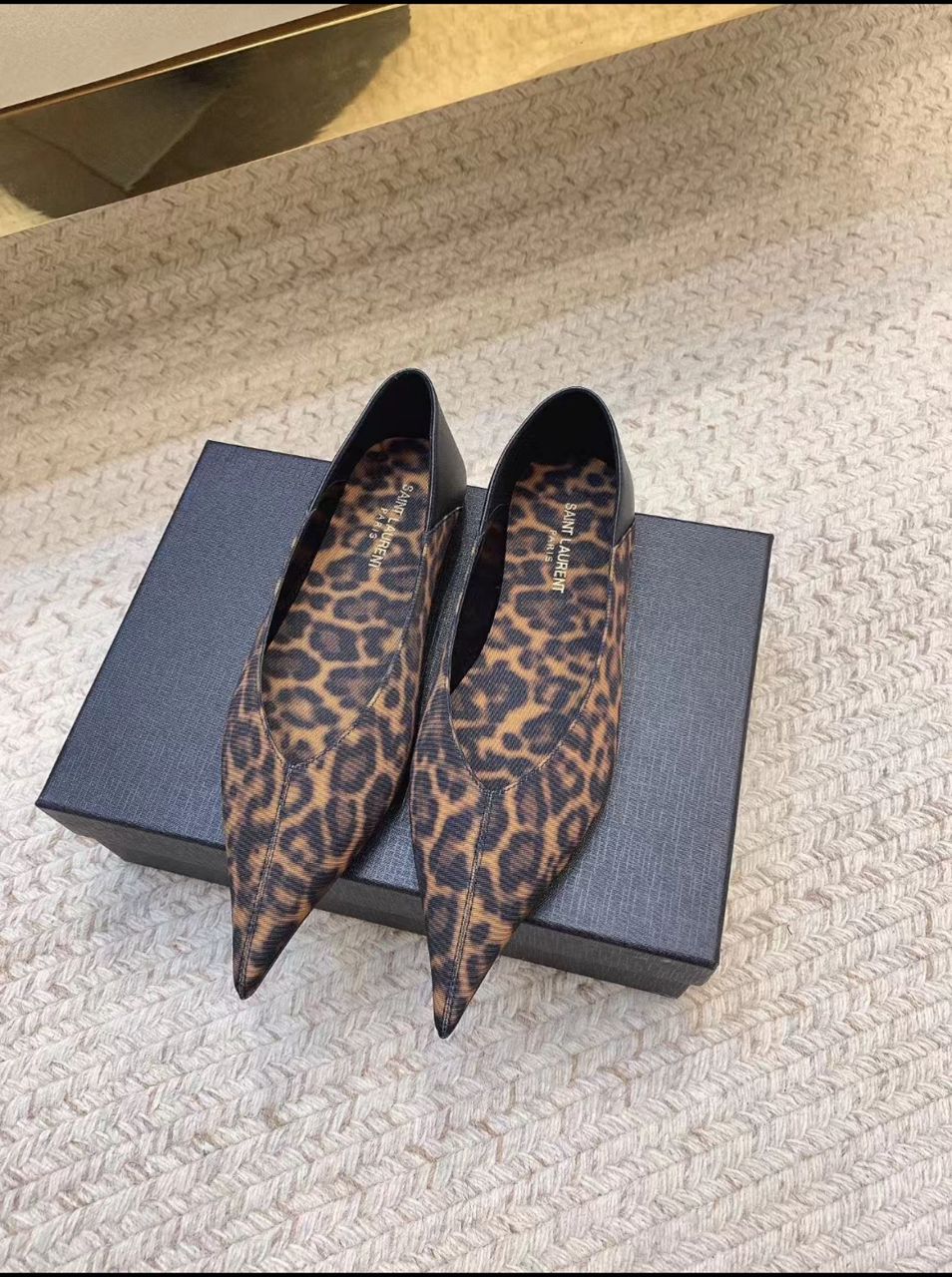 Carolyn Leopard-Print Slippers