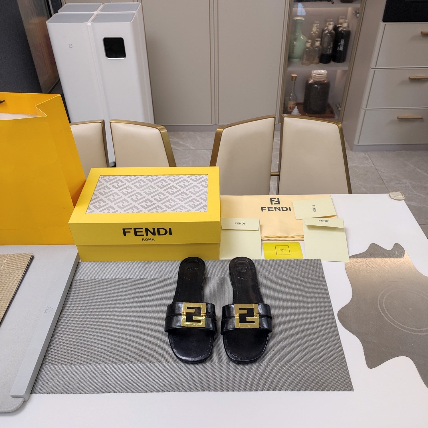 Black Leather Sandals