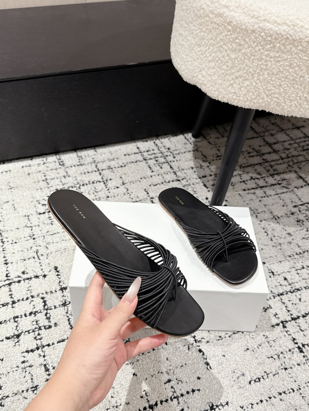 Black Sara Slide Sandal