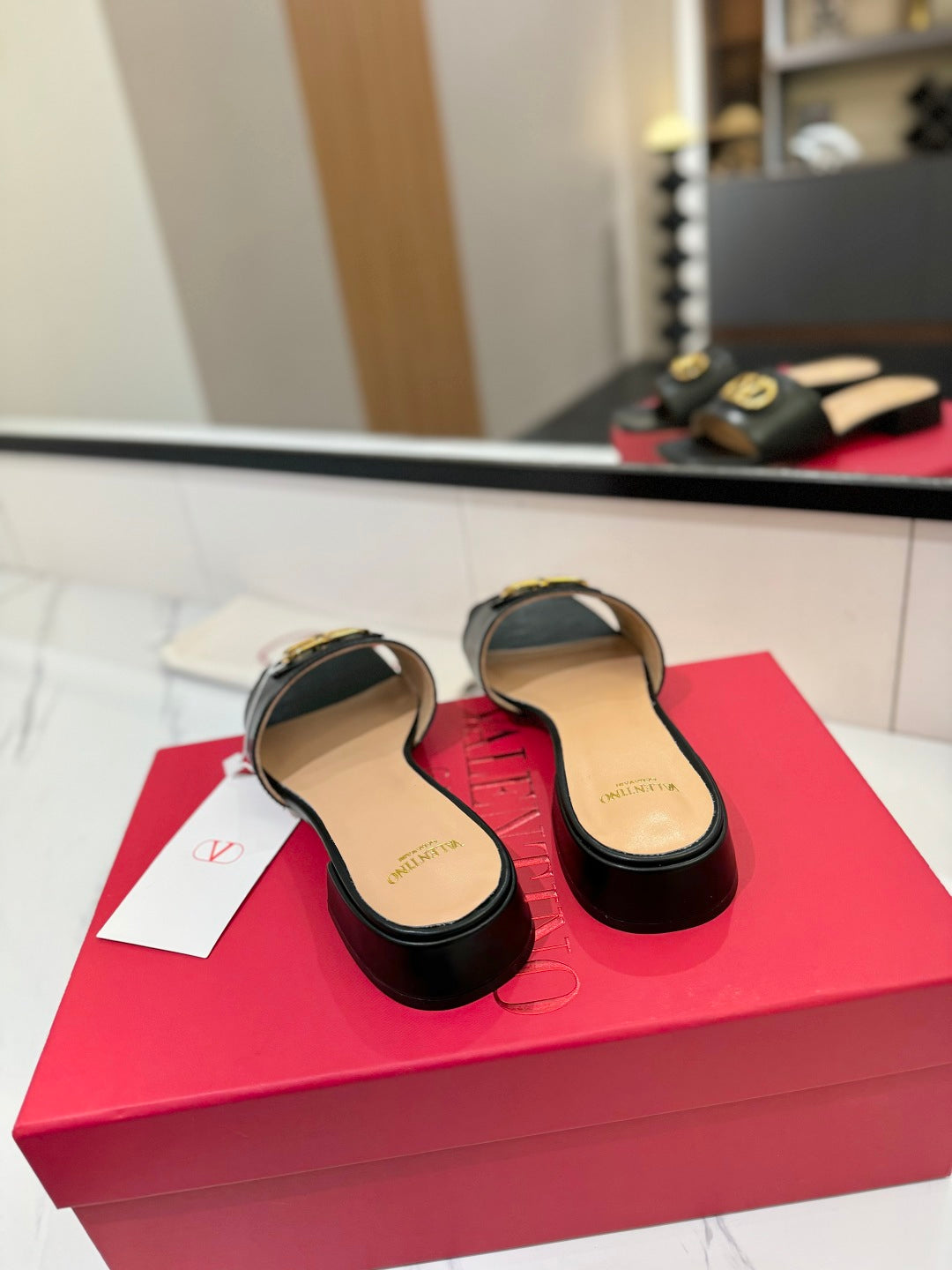 Black Slide Sandal 20mm