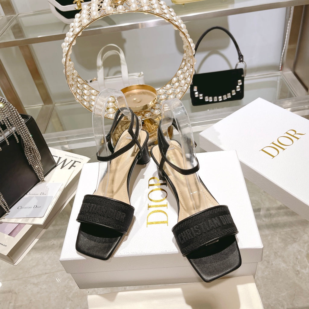 Black DD Heeled Sandal