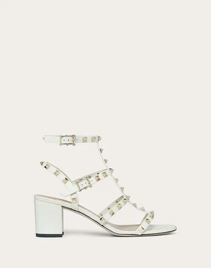 Light ivory VR ankle strap sandal 60 mm
