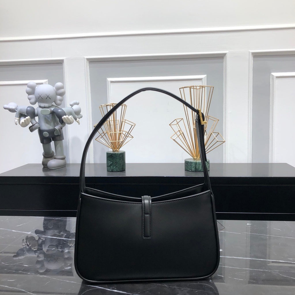 Black SL leather shoulder bag