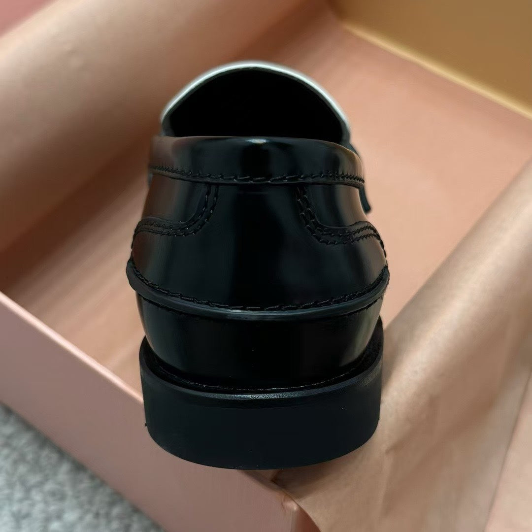 Black/White Penny Loafers