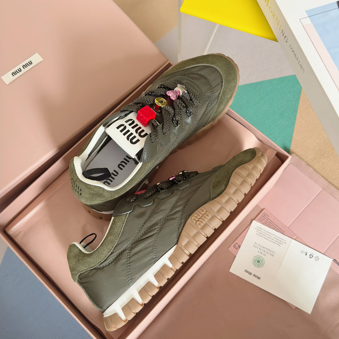 Loden Green Tyre Sneakers