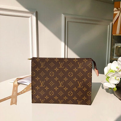 Brown LT pouch clutch
