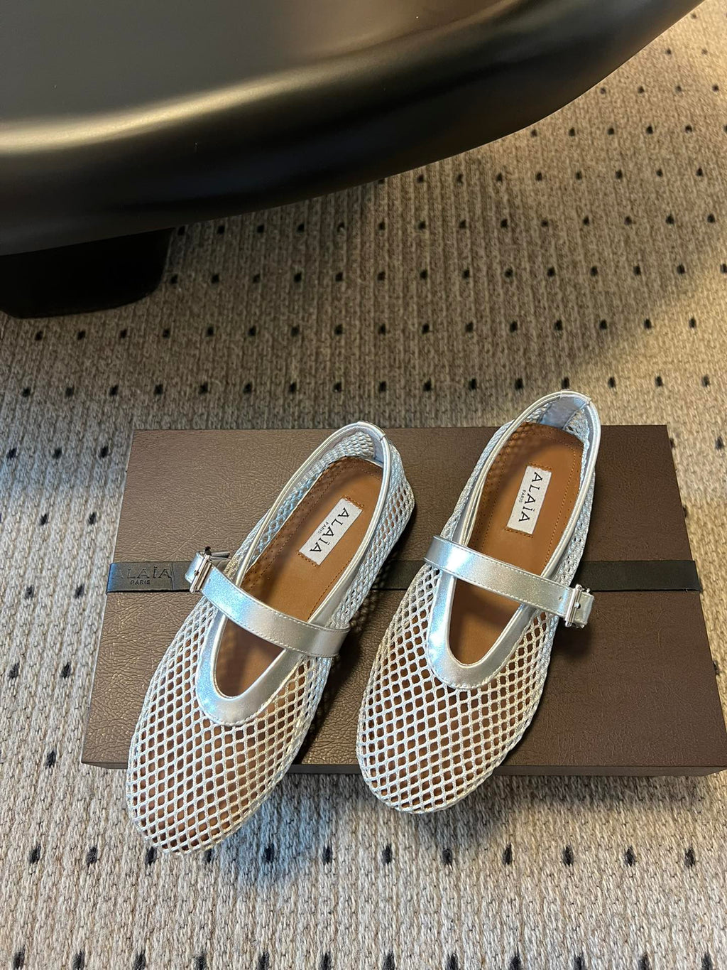 Silver AF Ballet Flats