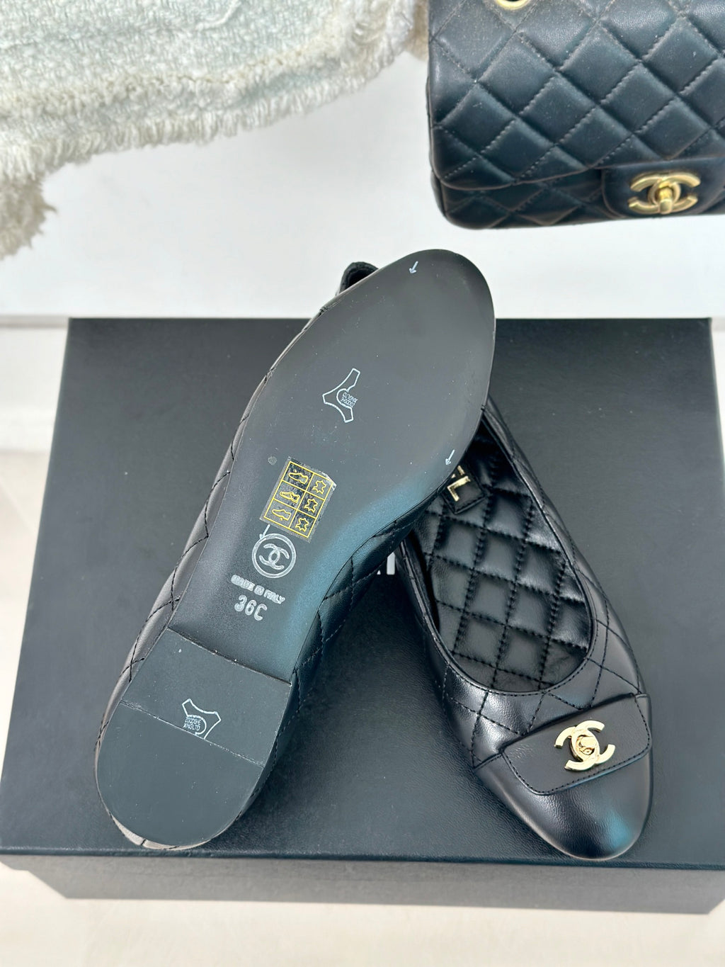 Black C Ballet Flats