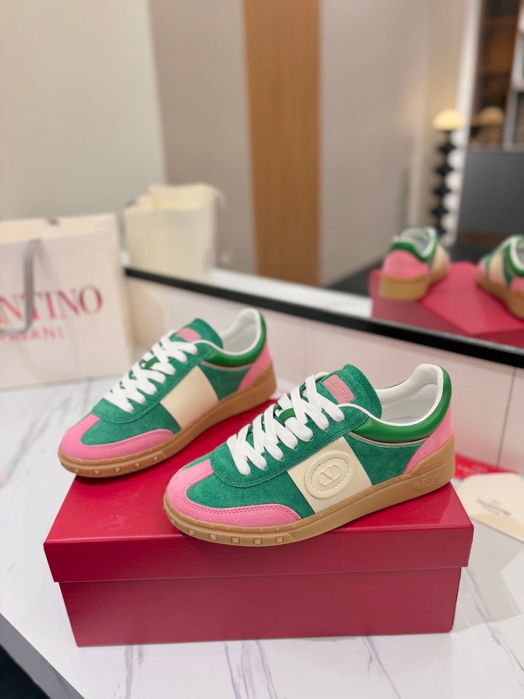 Men's Sweet Pink/Green/Glace Upvillage Crosta Sneaker