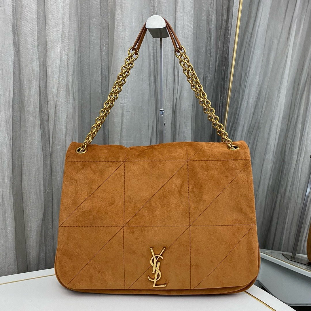 Brown Caramel Large Jamie In Suede