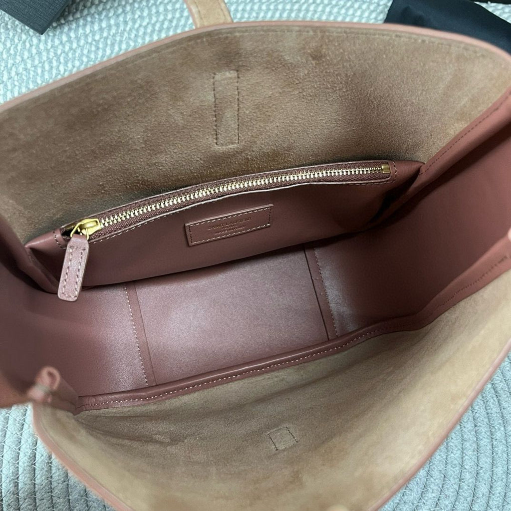 Barely Pink Le 5 à 7 Small Suede Shoulder Bag