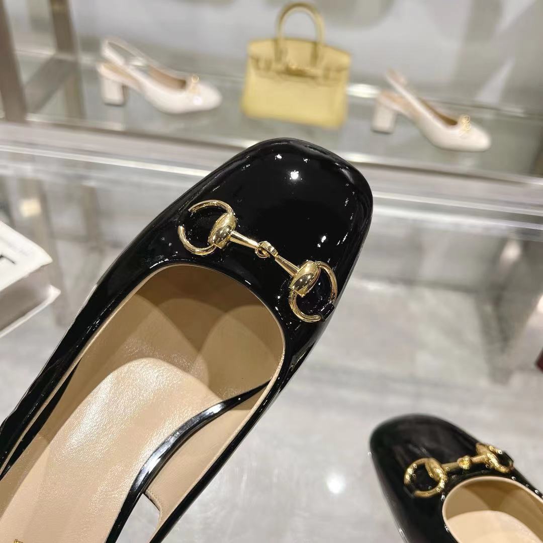 Black Horsebit Slingback