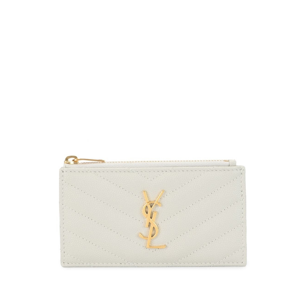 Cream YS Zippered Card Case