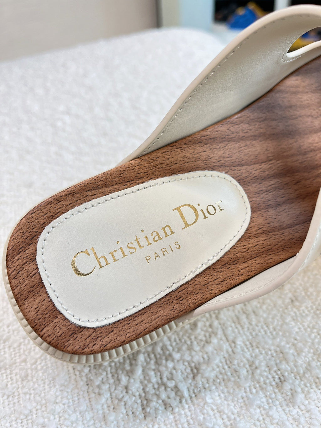 White DQ strap sandal