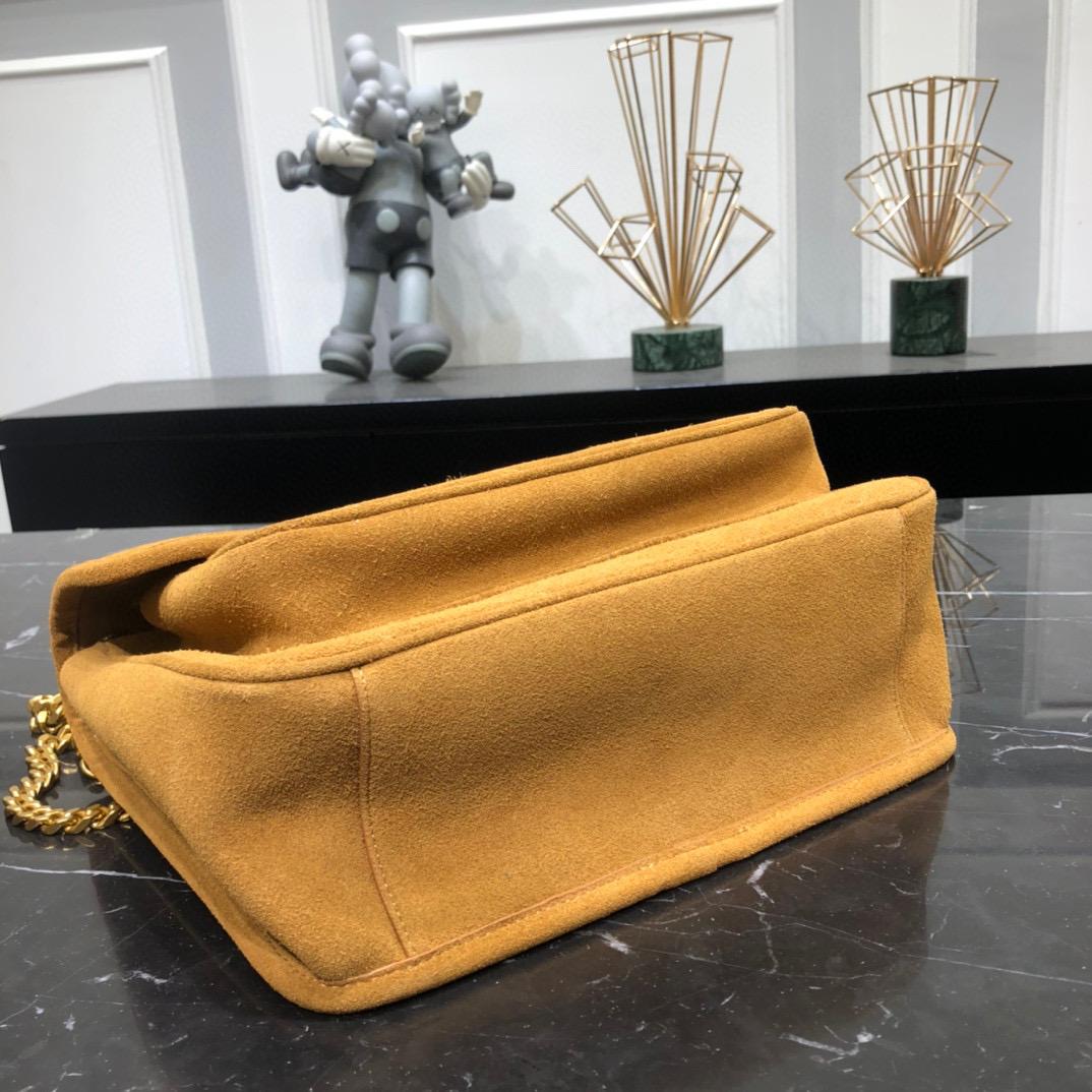 Caramel SN medium suede shoulder bag