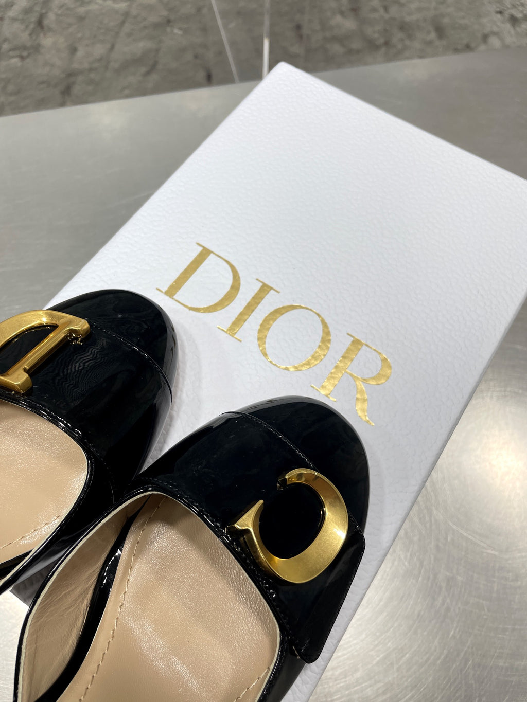 Black CD Slingback Pump