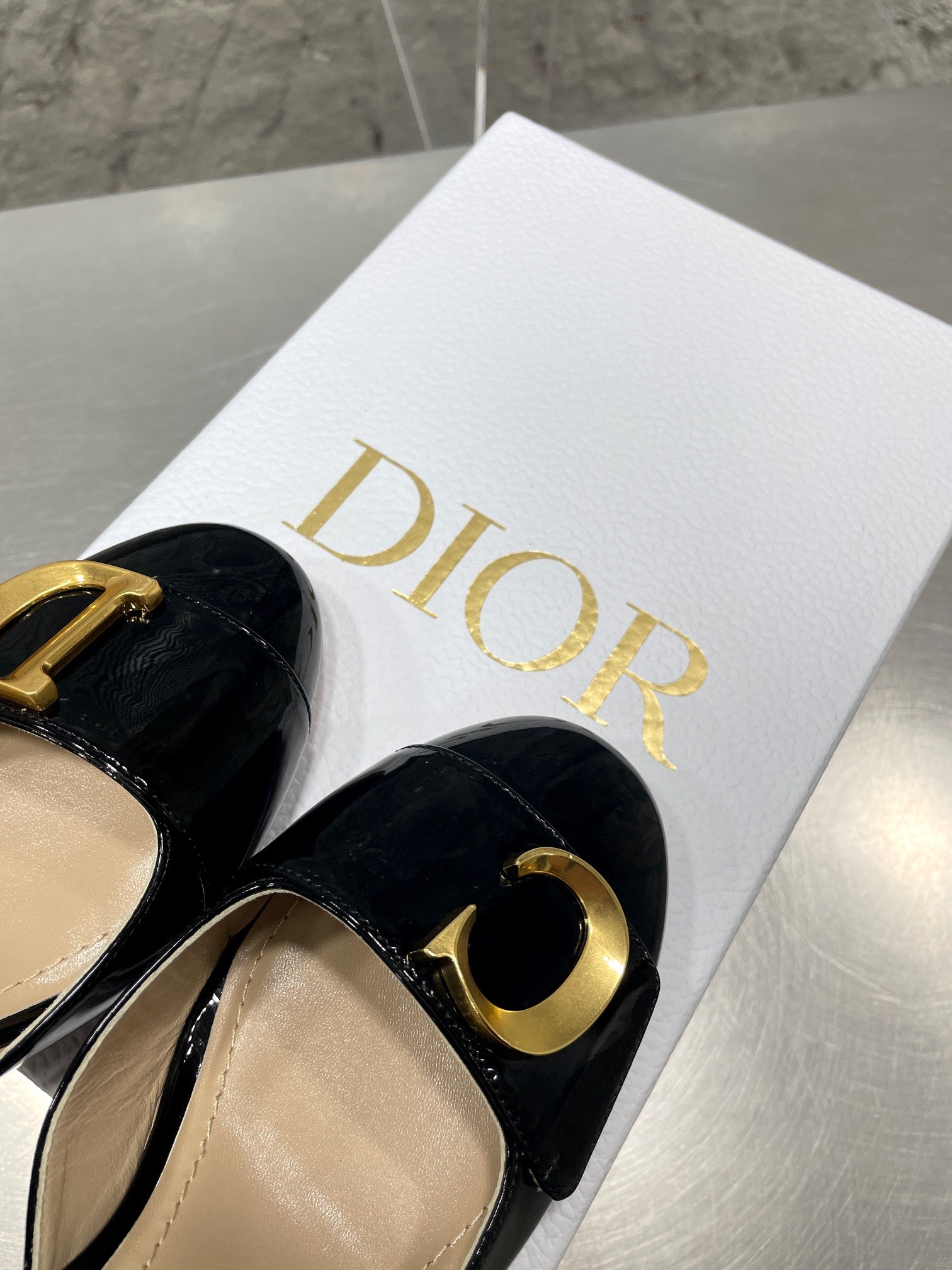 Black CD Slingback Pump