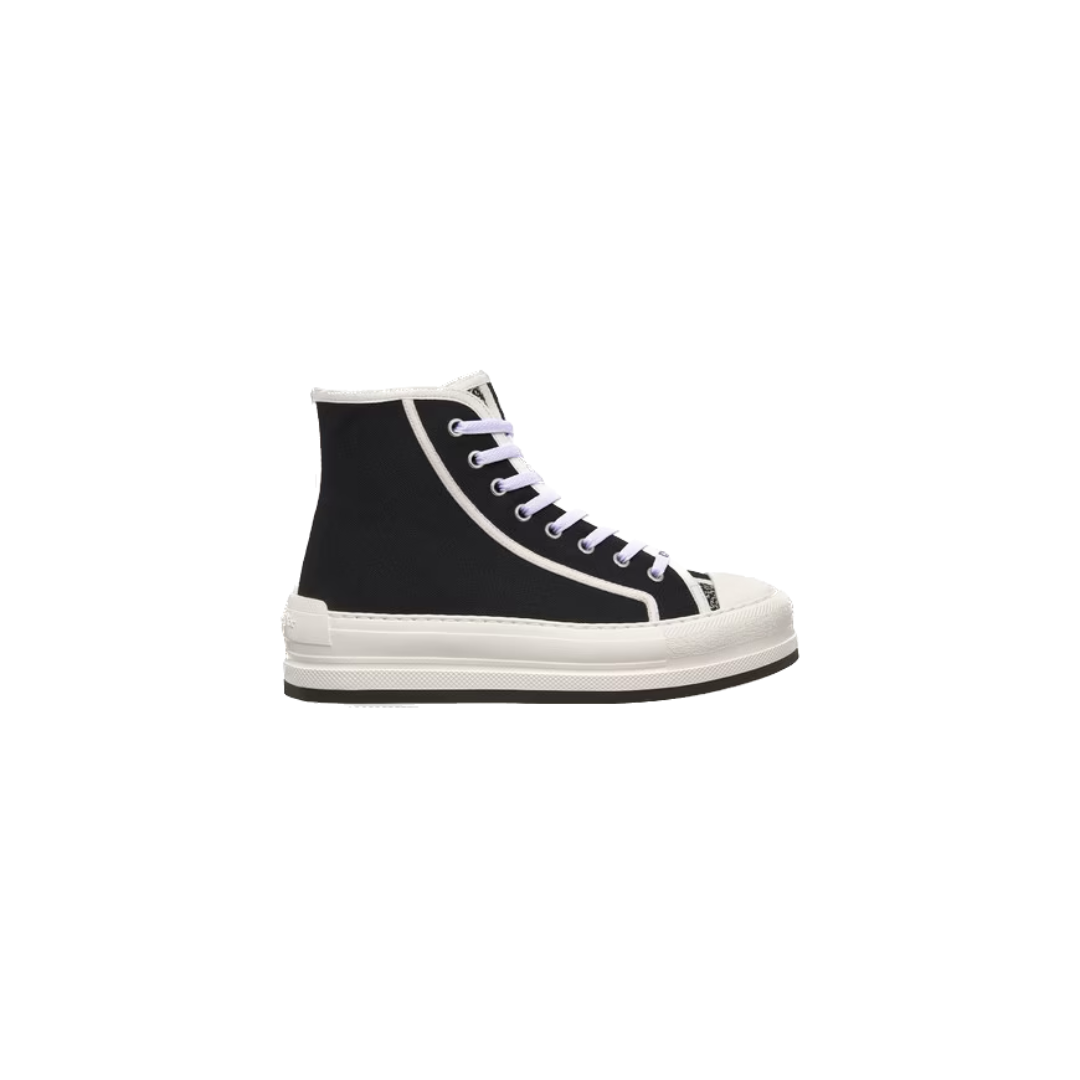 Black WD High-Top Platform Sneaker