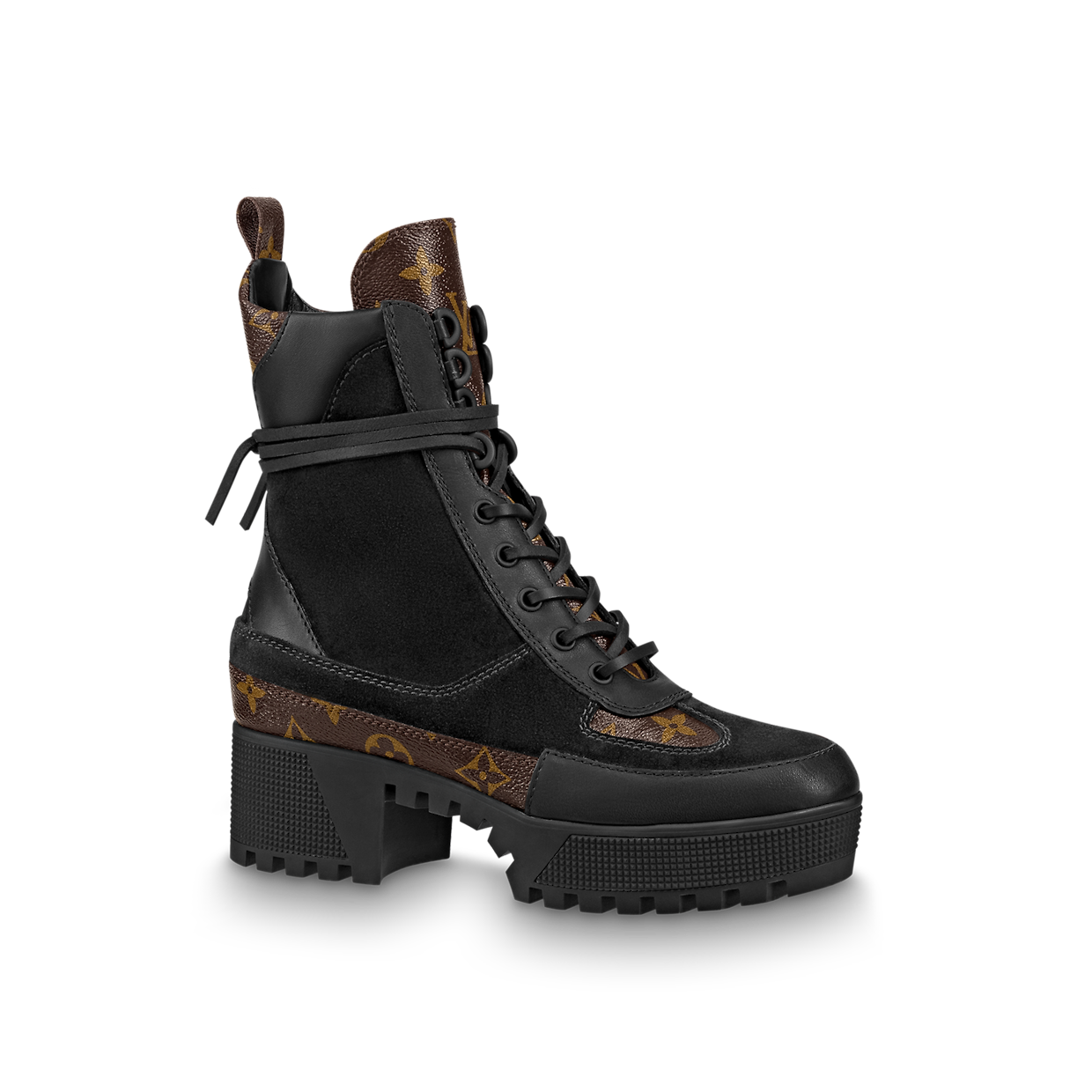 Black LL platform desert boot