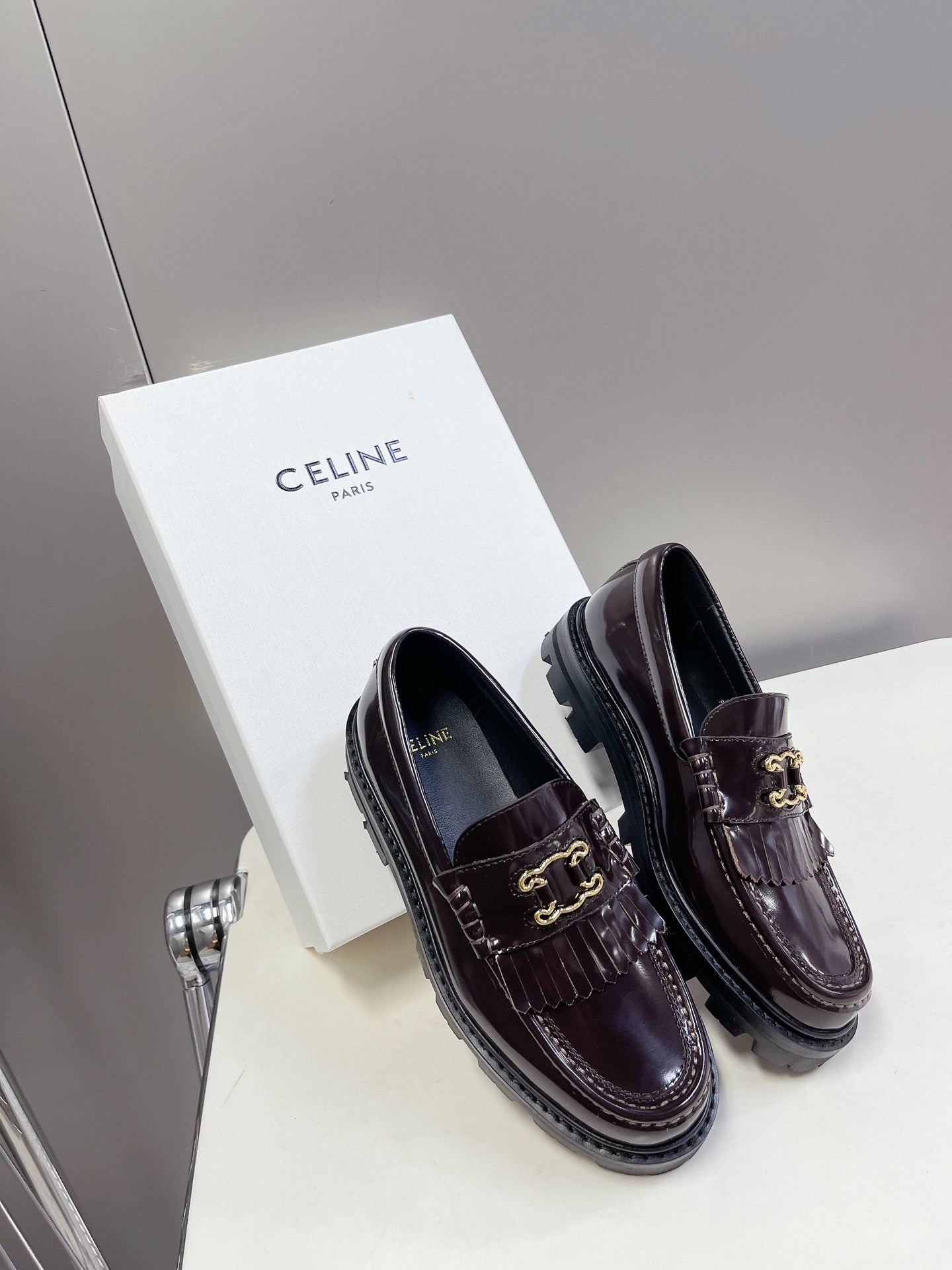 Dark Brown CM Loafer With Triomphe Frame