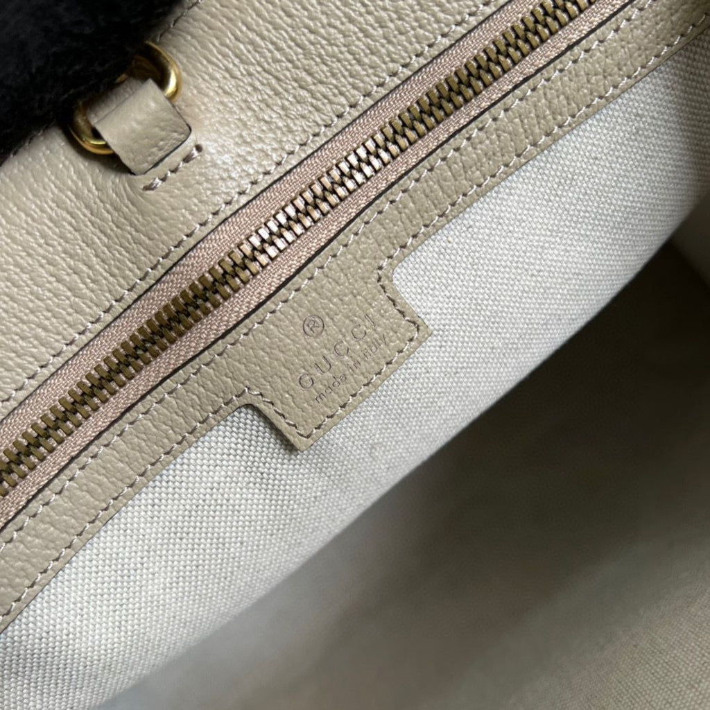 Beige & White small tote bag