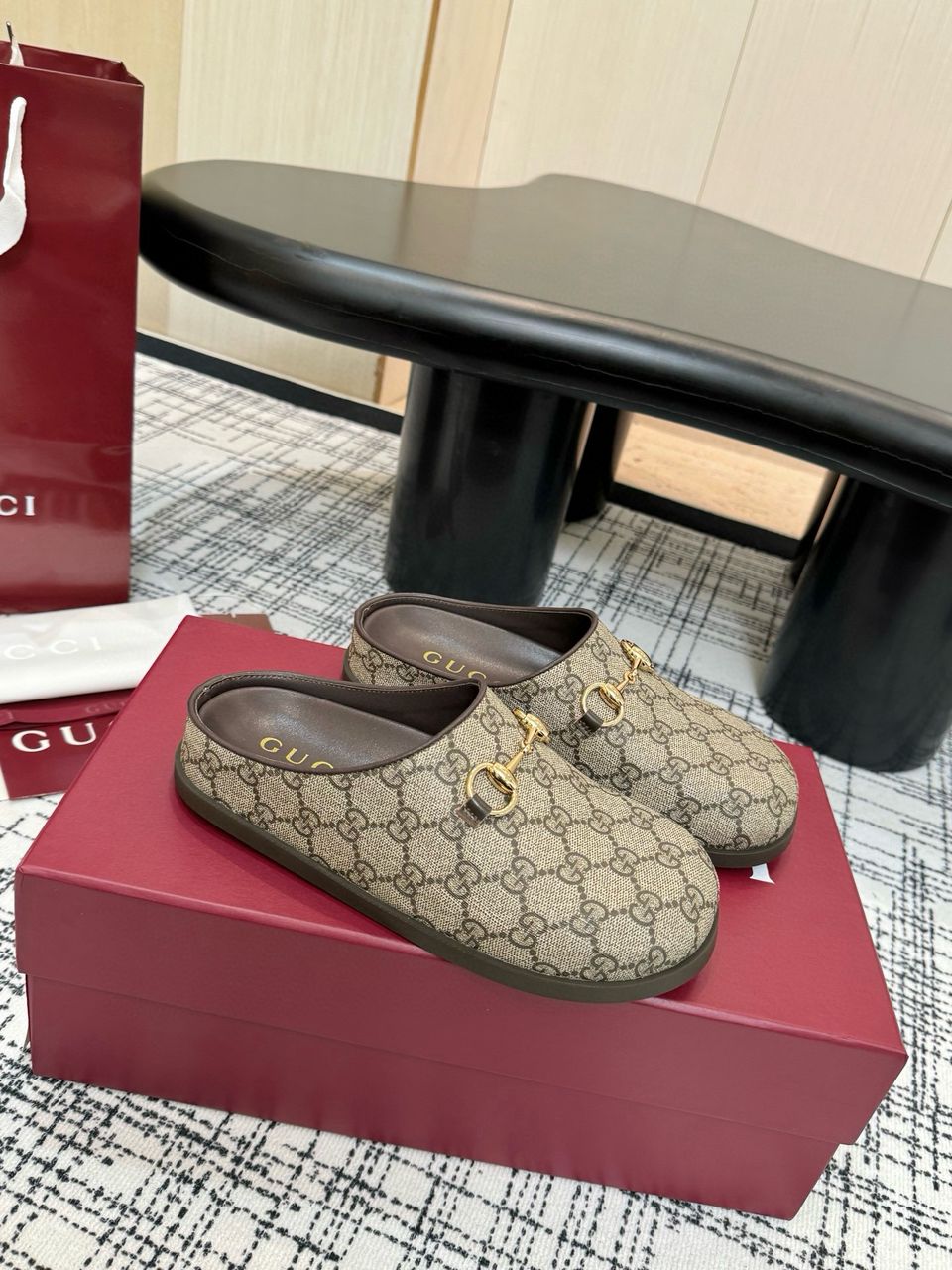 Camel & Dark Brown Mule With Horsebit