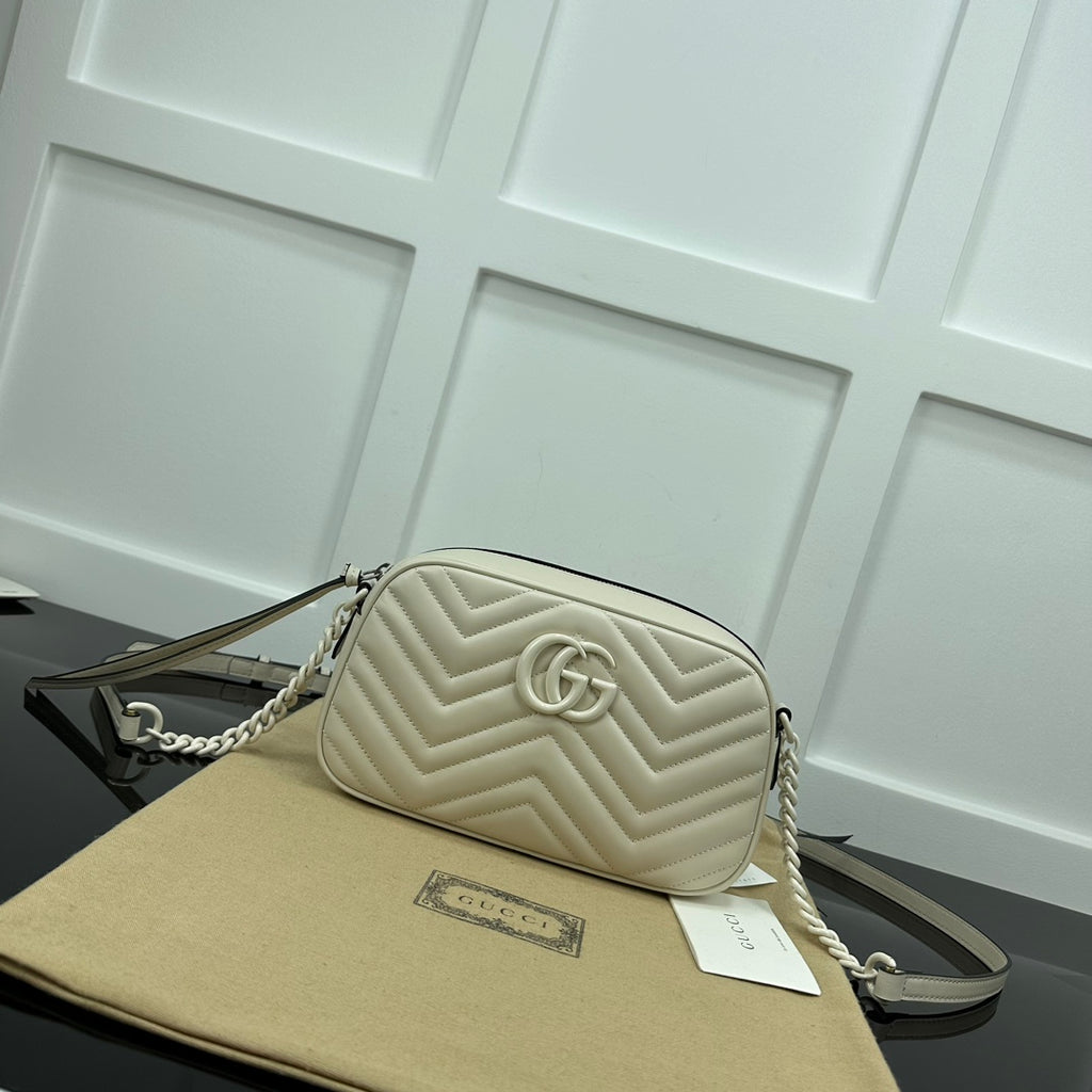 White GM Small Shoulder Bag