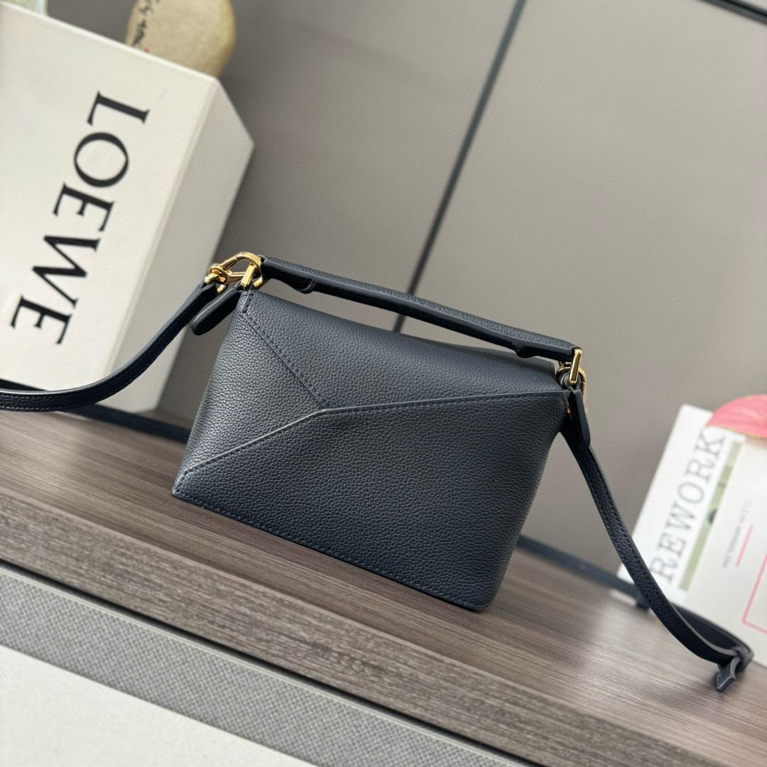 Deep Navy LP Mini Leather Shoulder Bag