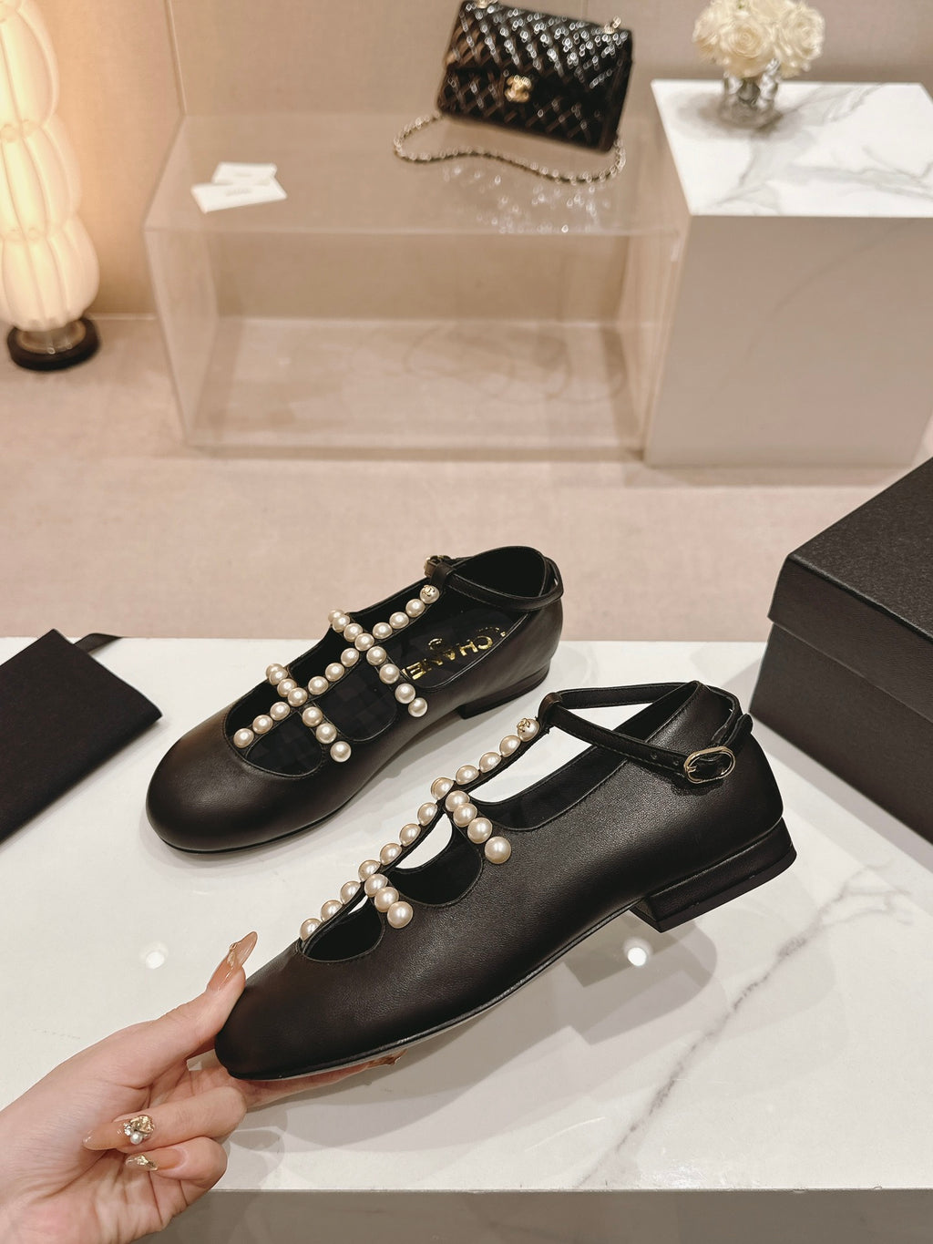 Black MJ With Pearls