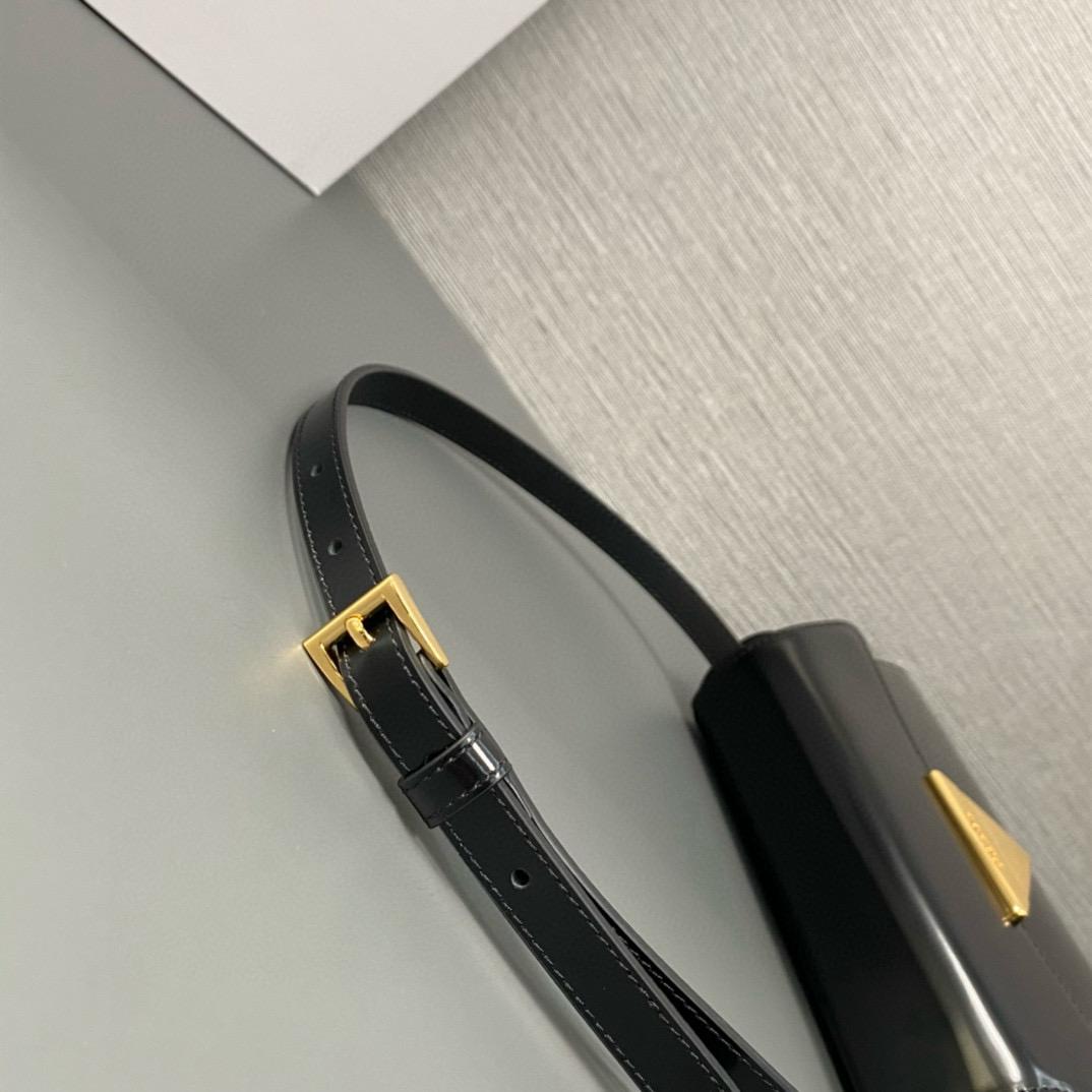 Black Medium Brushed Leather Handbag