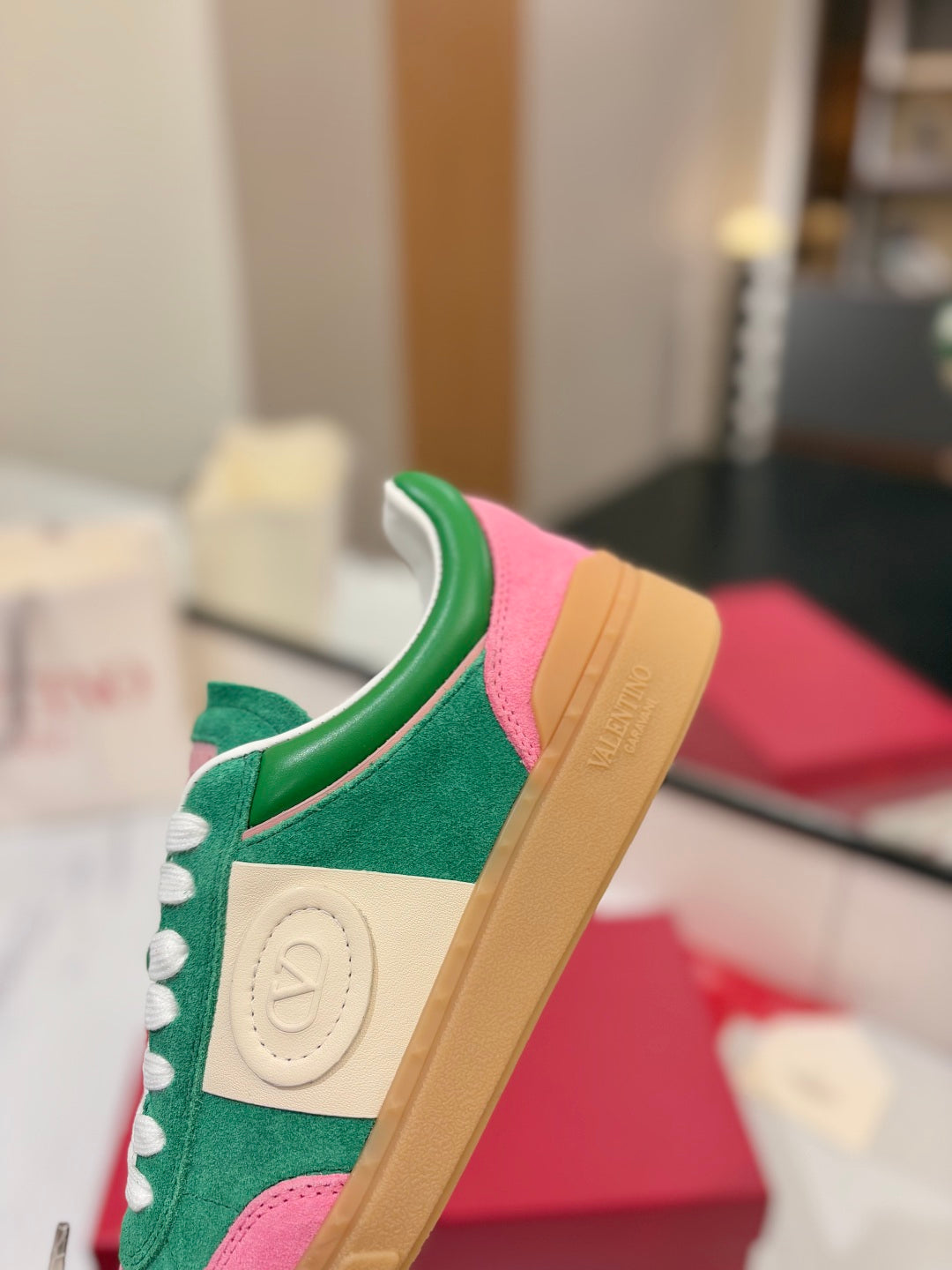 Men's Sweet Pink/Green/Glace Upvillage Crosta Sneaker