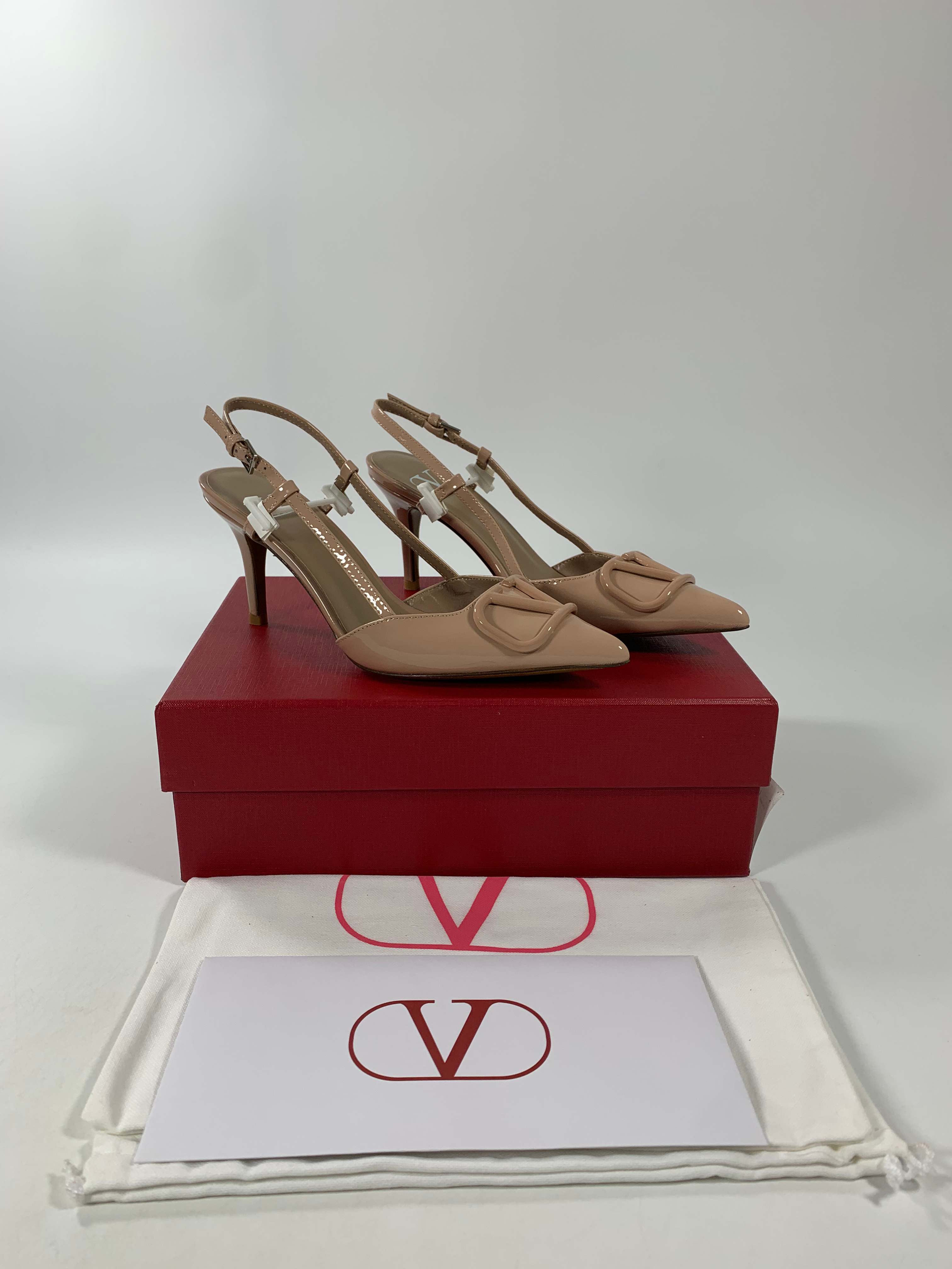 Nude V Slingback Pump 80 MM