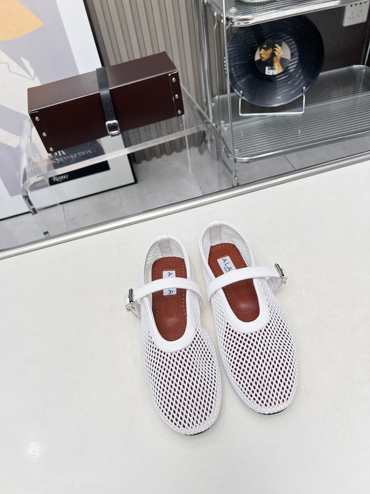 White AF Ballet Flats