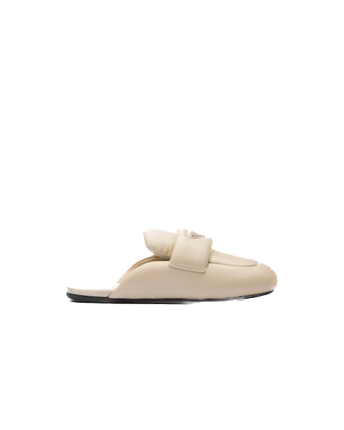 Desert beige P soft padded leather sabots