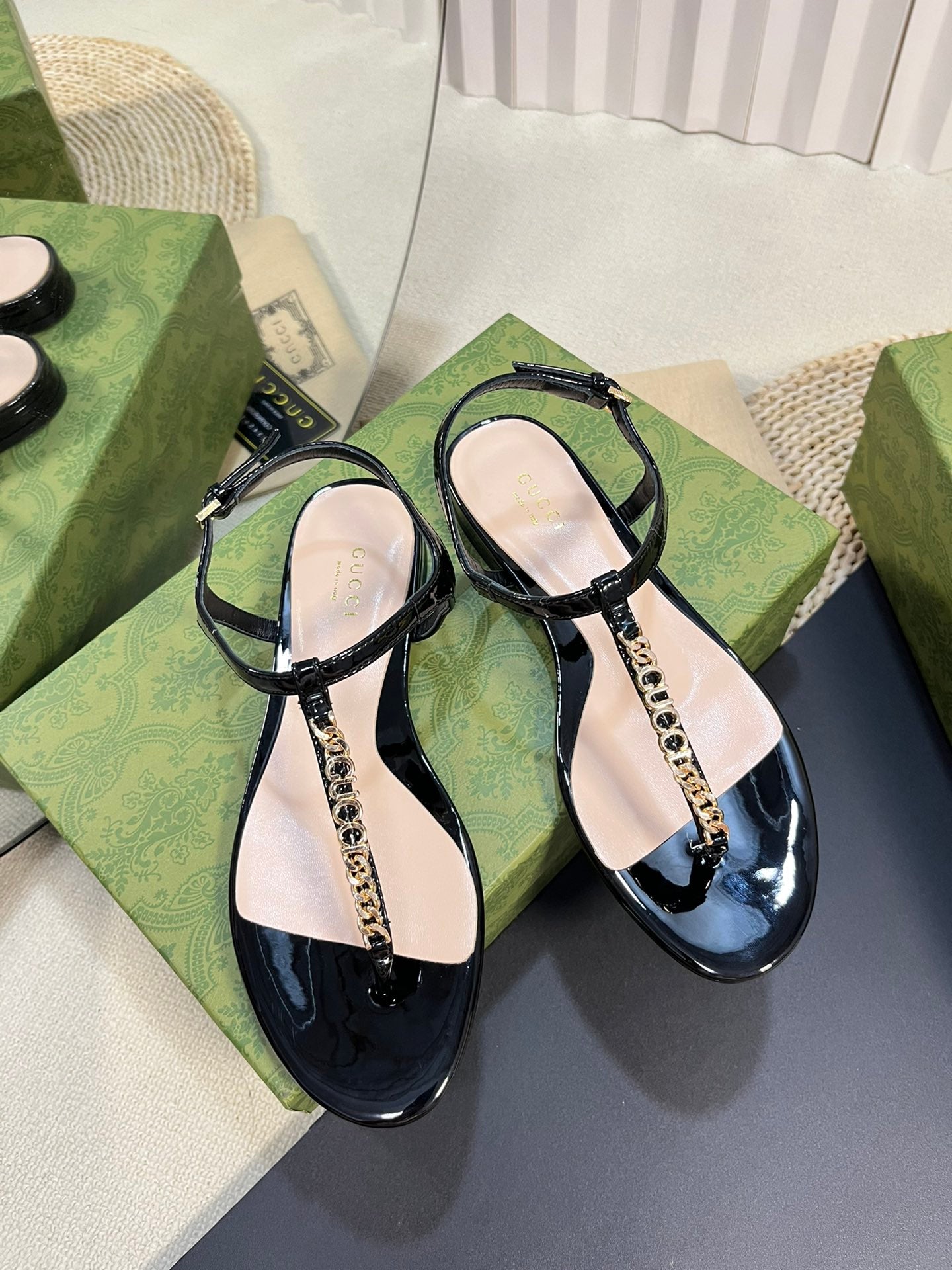 Black GS Thong Sandal