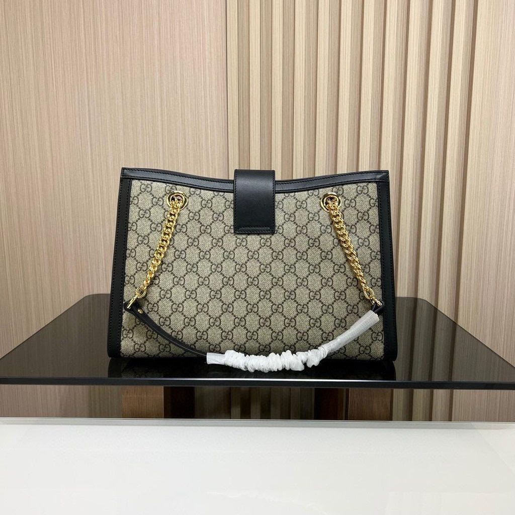 Beige/Black GP Medium Shoulder Bag