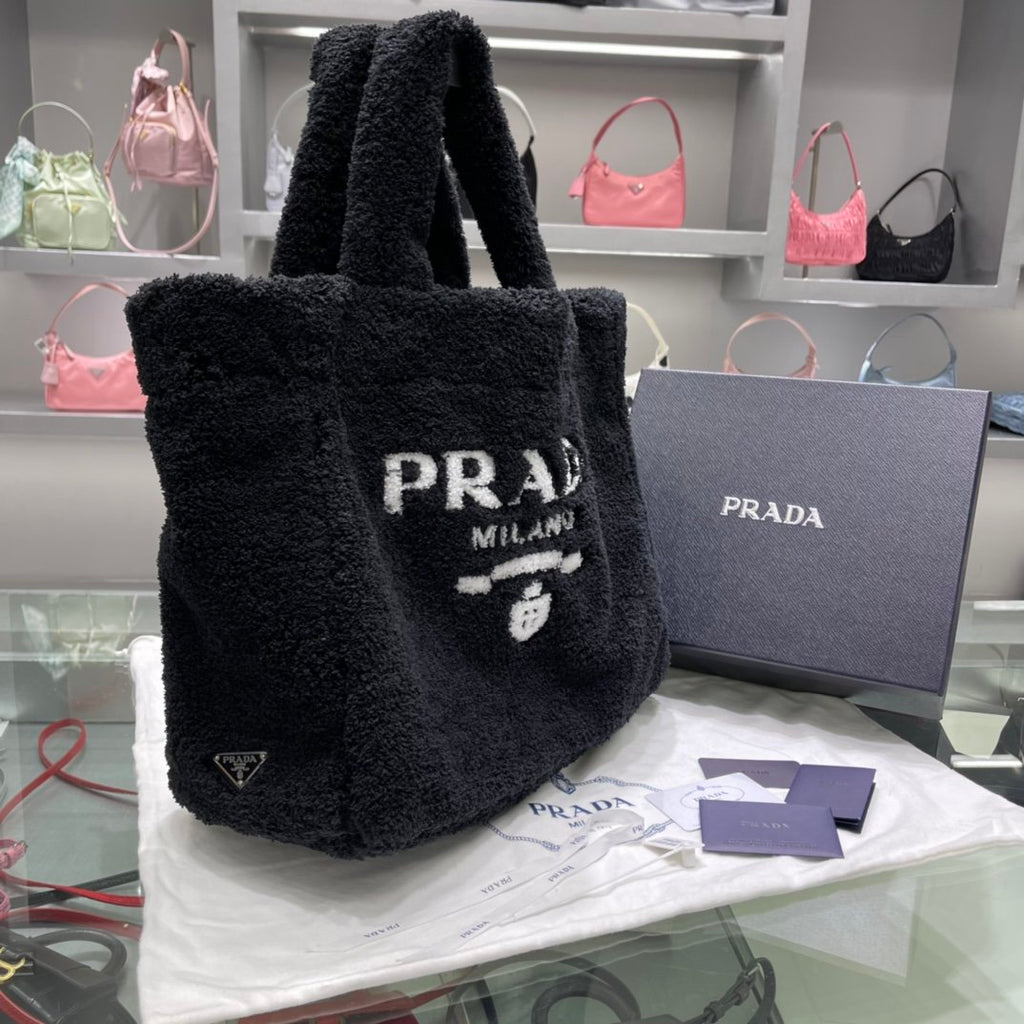 Black & White terry tote bag