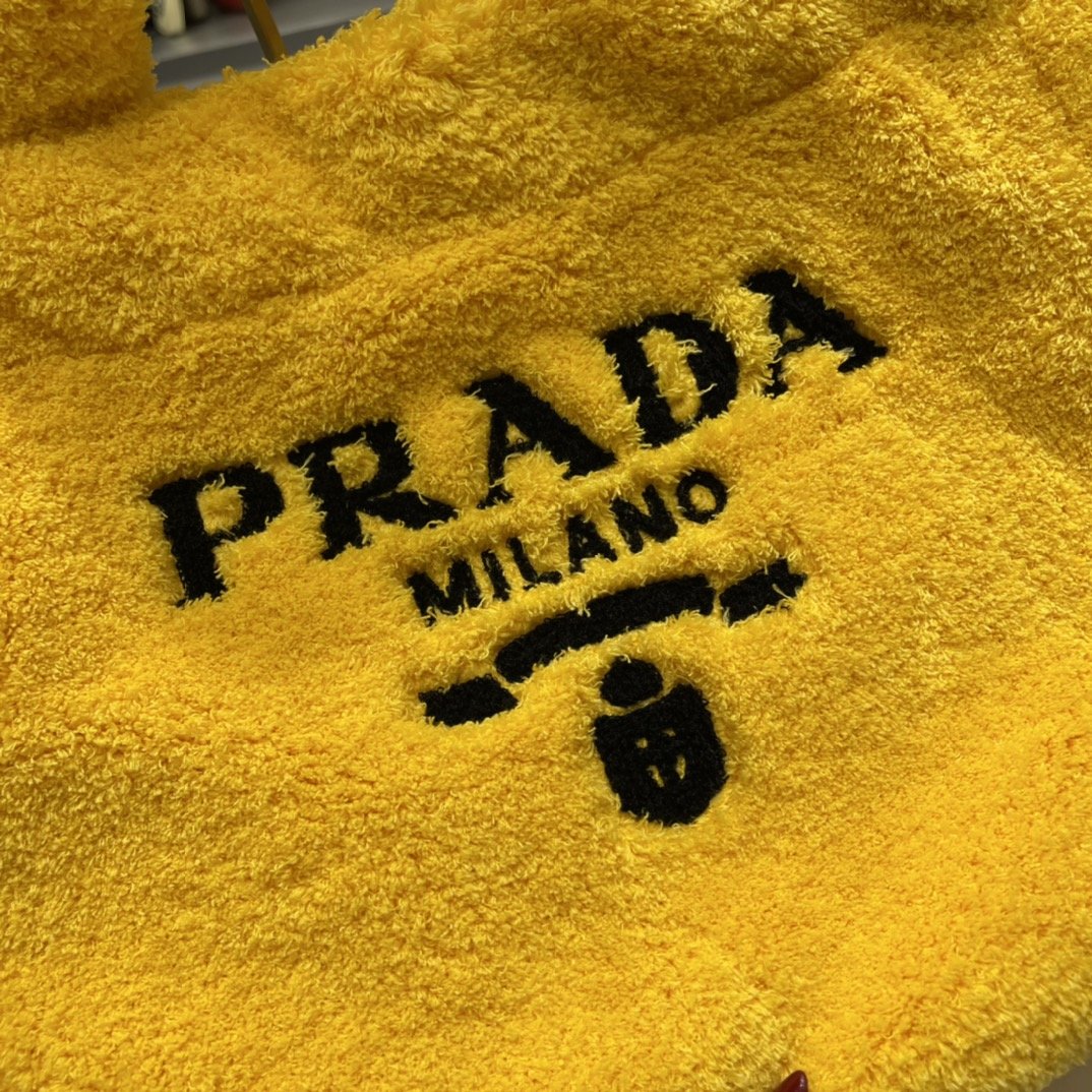 Yellow & Black terry tote bag