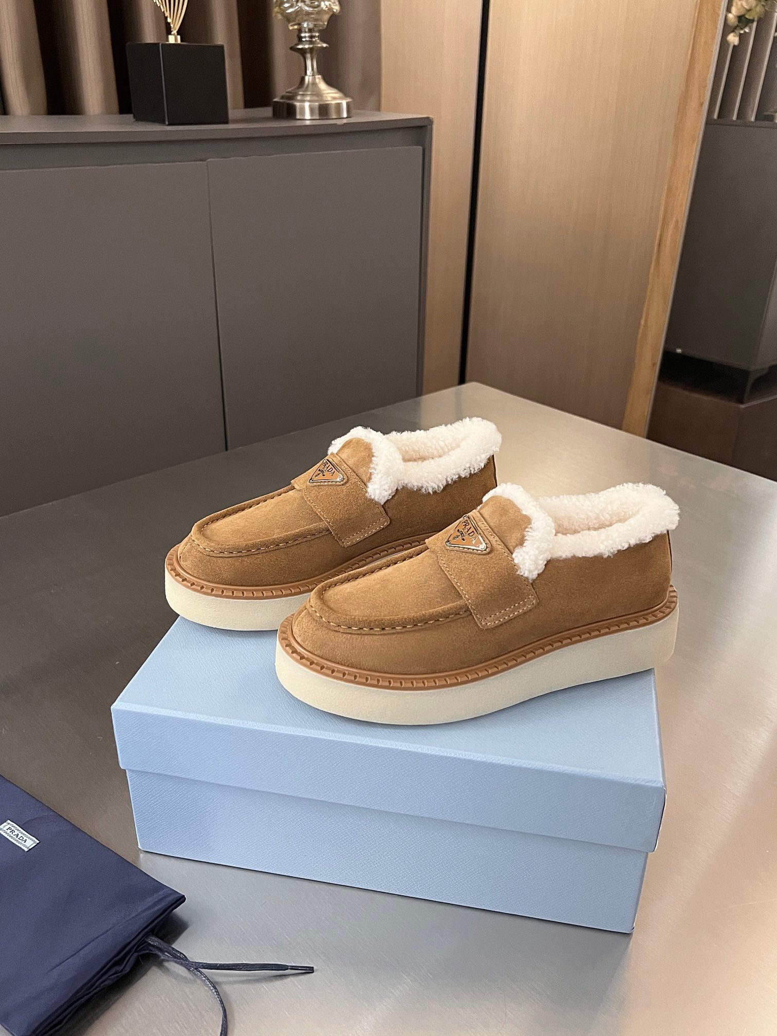 Cinnamon Suede Loafers