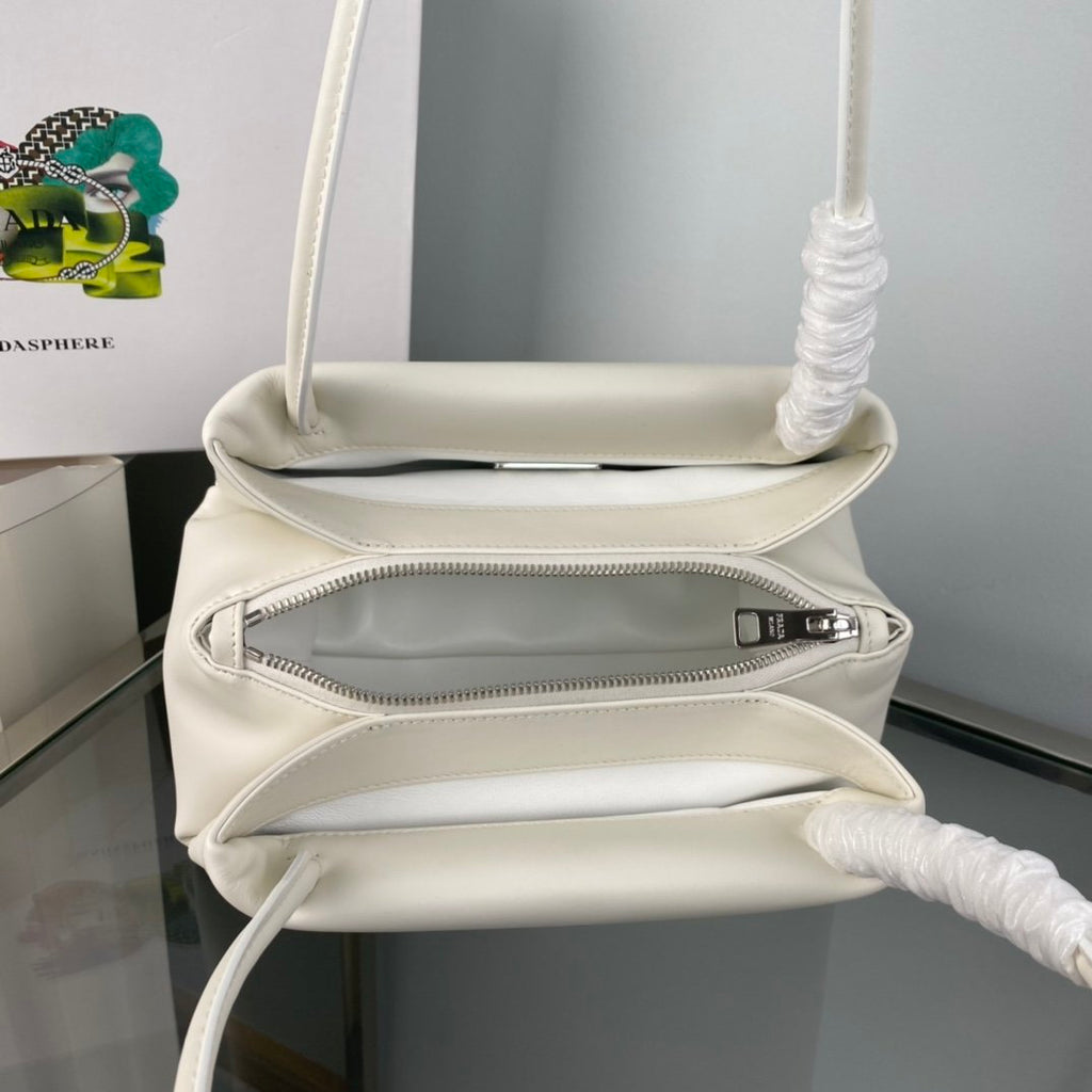 White PM small leather bag