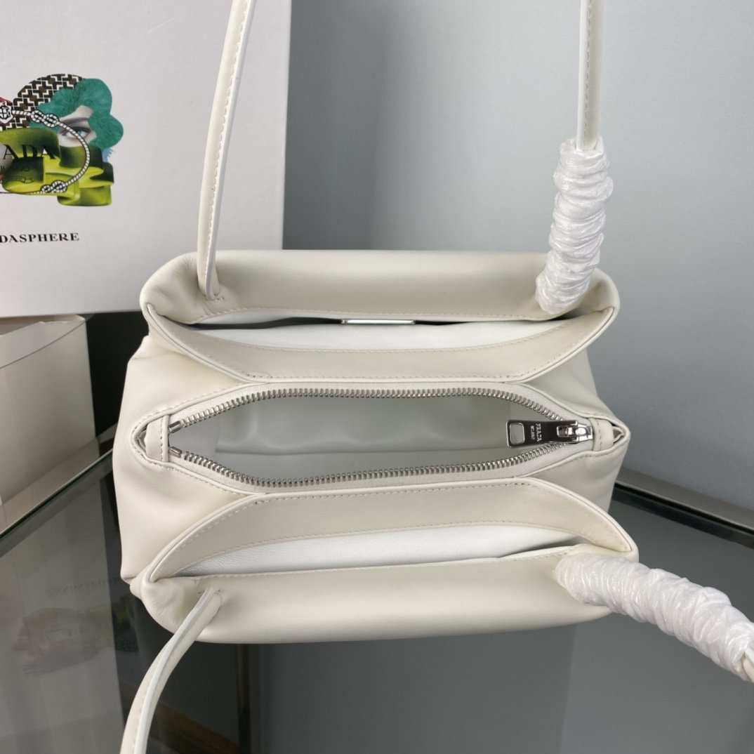 White PM small leather bag