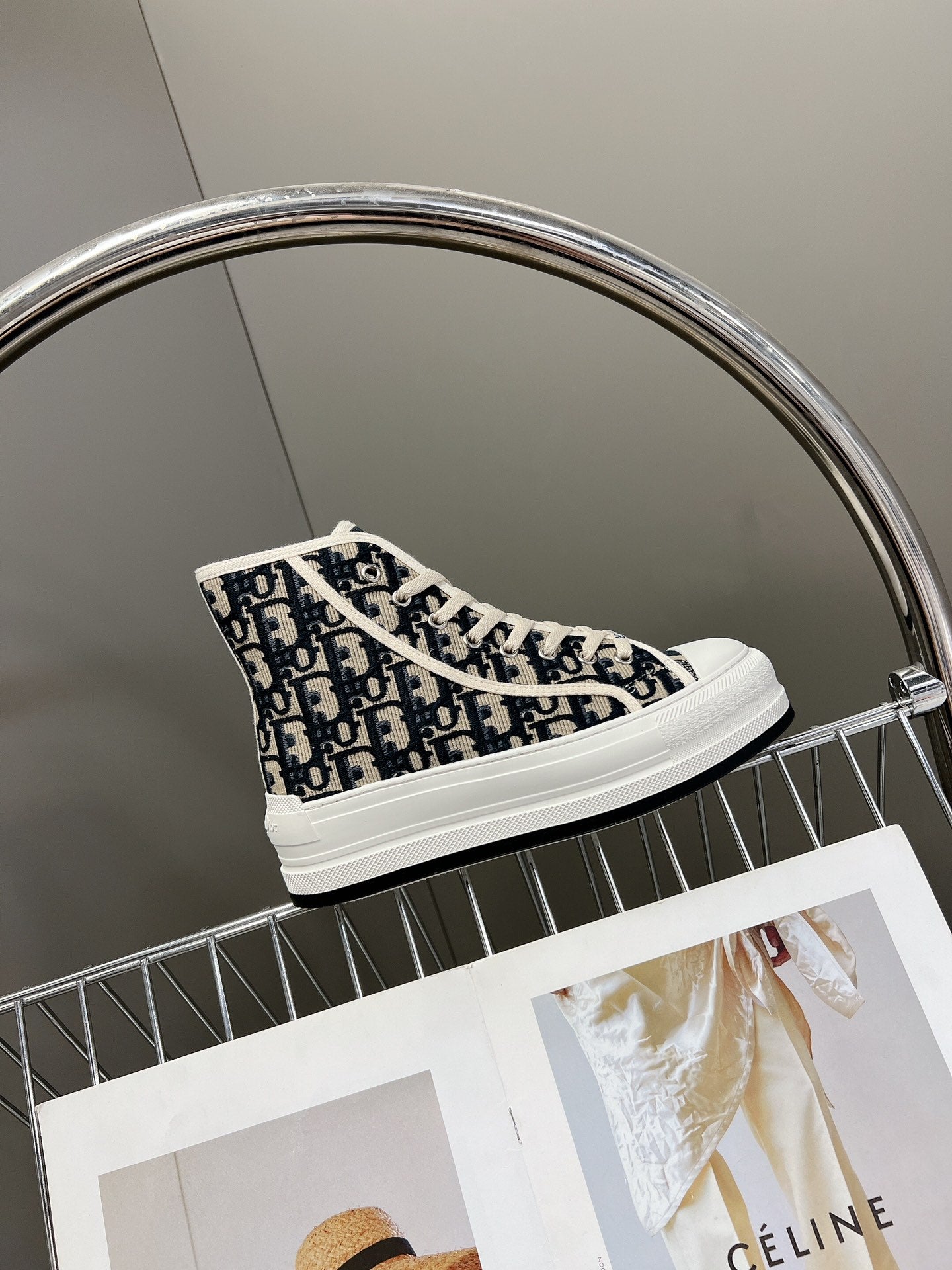 Deep Blue WD High-Top Platform Sneaker